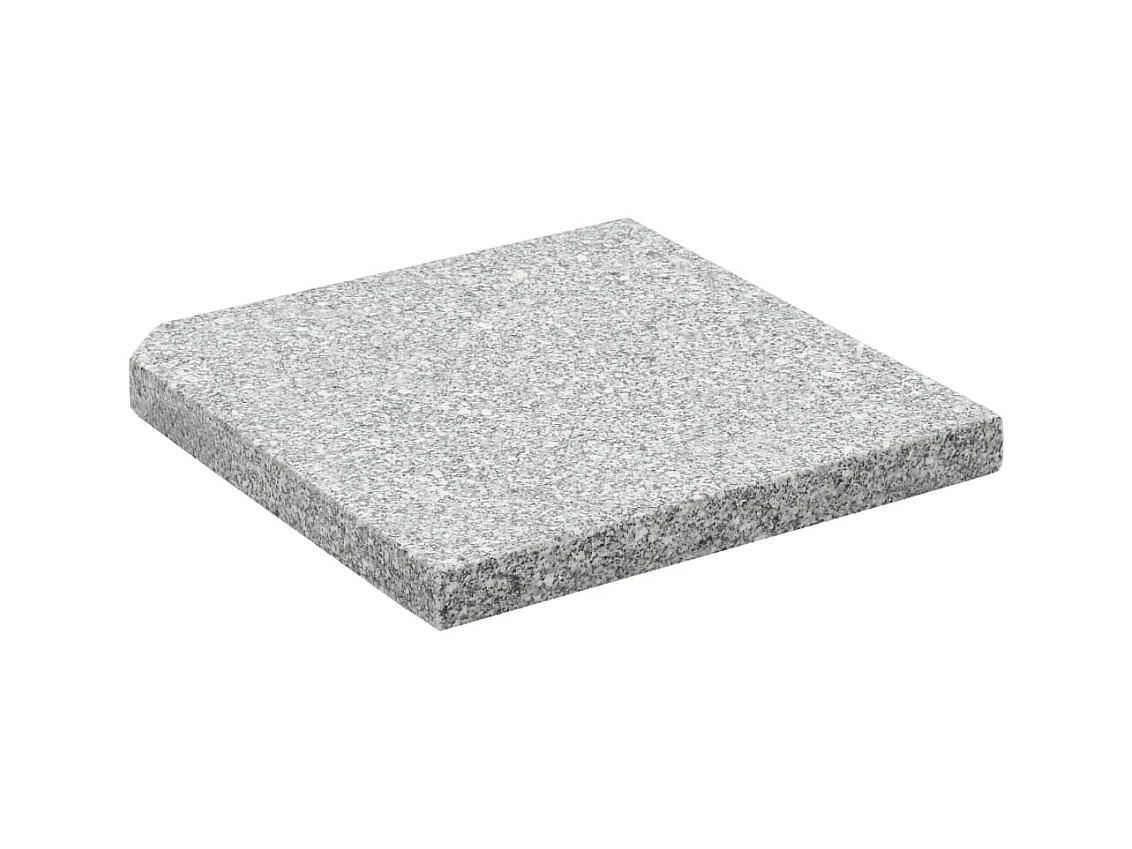 Base em granito para guarda-sol 25 kg quadrado cinzento PT460578