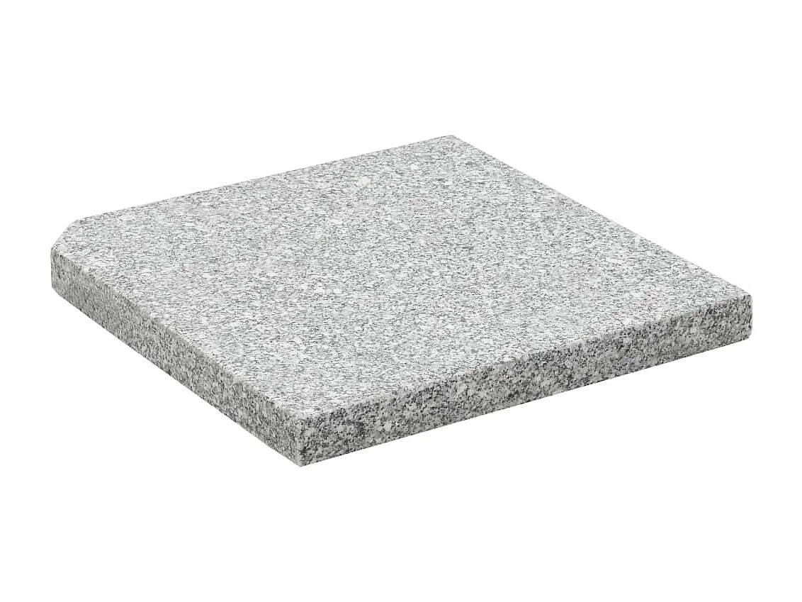 Base de peso de sombrilla de granito cuadrada gris 25 kg ES541027