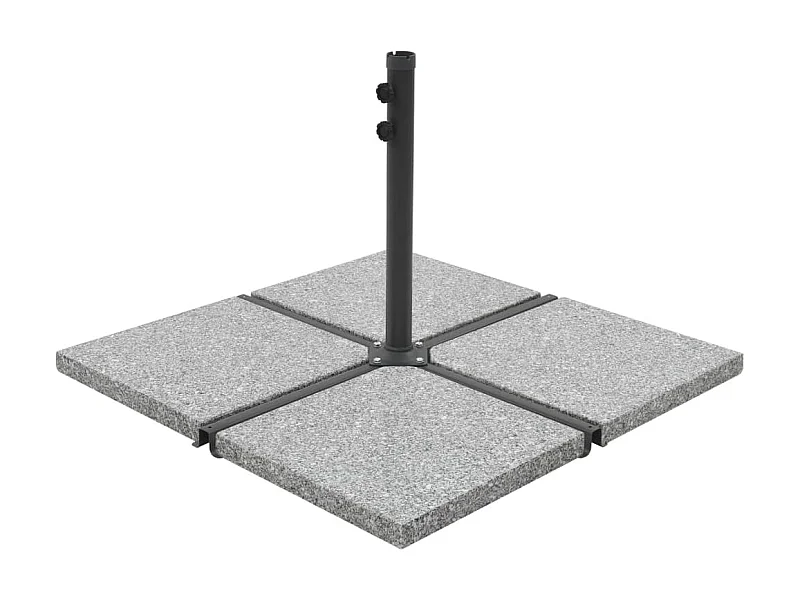 Base de peso de sombrilla de granito cuadrada gris 25 kg ES541027