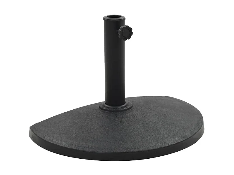 Base de guarda-sol semicircular poliresina 9 kg preto PT501162