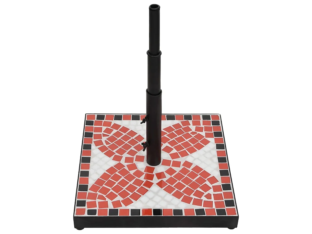 Base para guarda-sol quadrada 12 kg terracota e branco PT180364