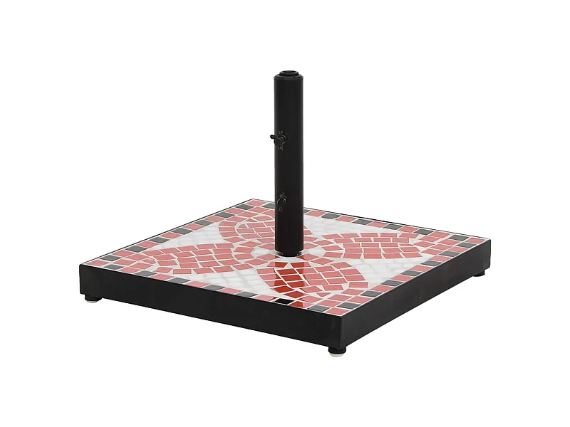 Parasolvoet vierkant 12 kg terracottakleurig wit NL786947