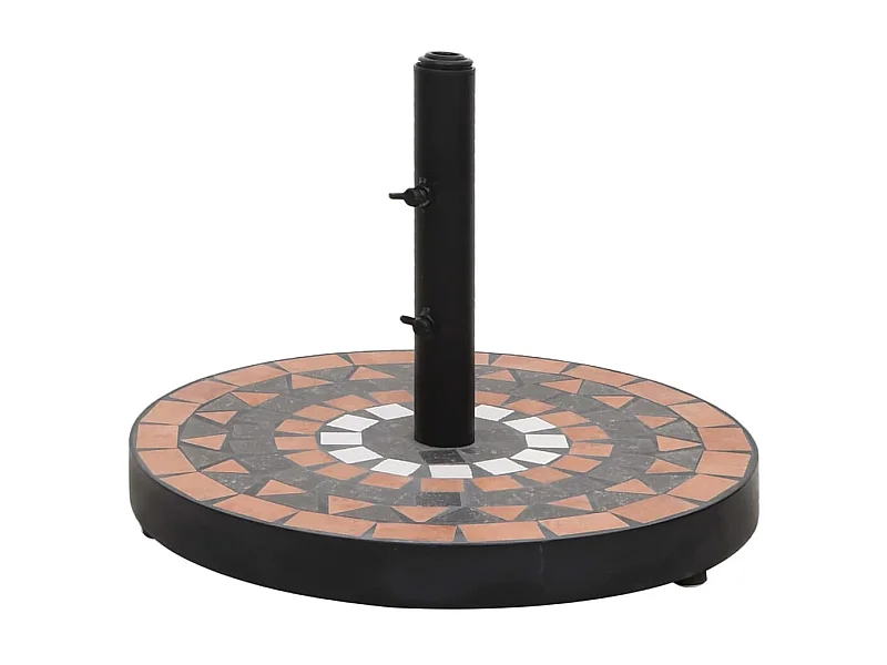 Parasolvoet rond 12 kg terracotta wit NL321307