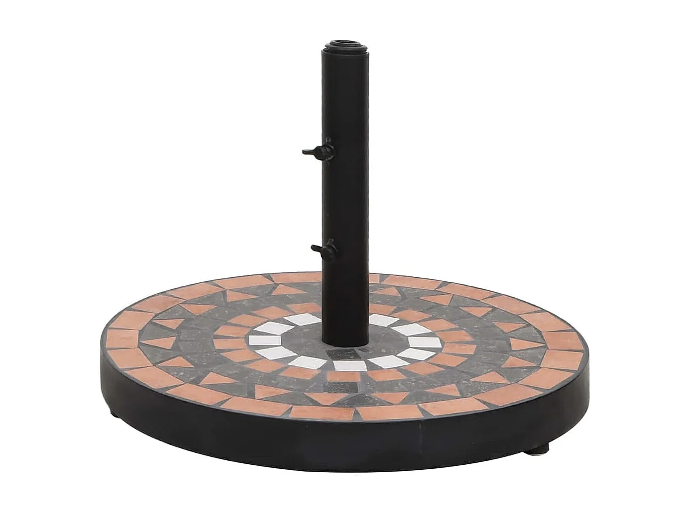 Base p/ guarda-sol redonda 12 kg terracota e branco PT918028