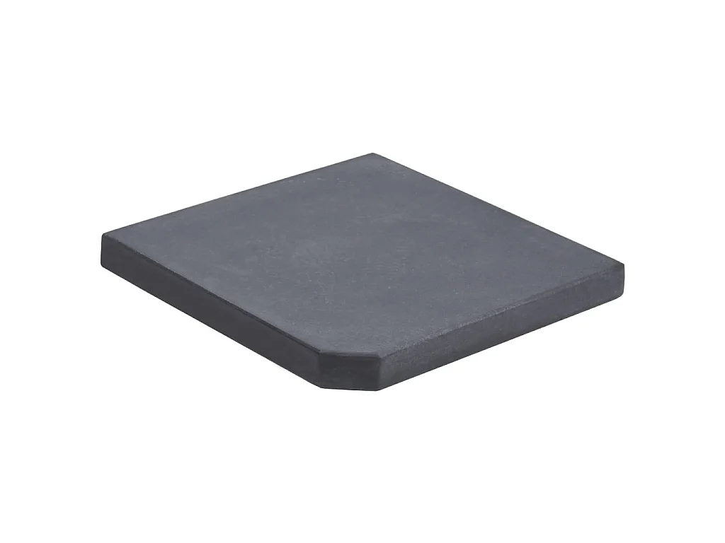 Base para guarda-sol quadrada em granito 25 kg preto PT352610