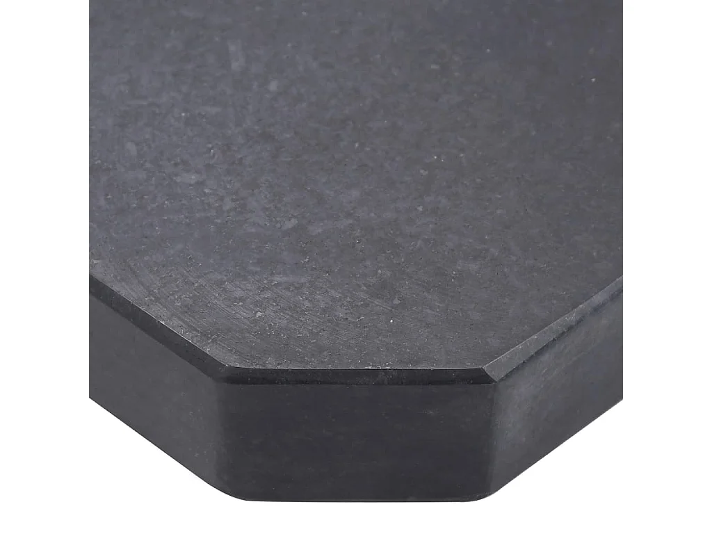 Base para guarda-sol quadrada em granito 25 kg preto PT352610
