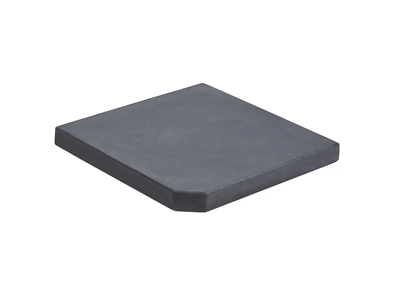 Base para guarda-sol quadrada em granito 25 kg preto PT352610