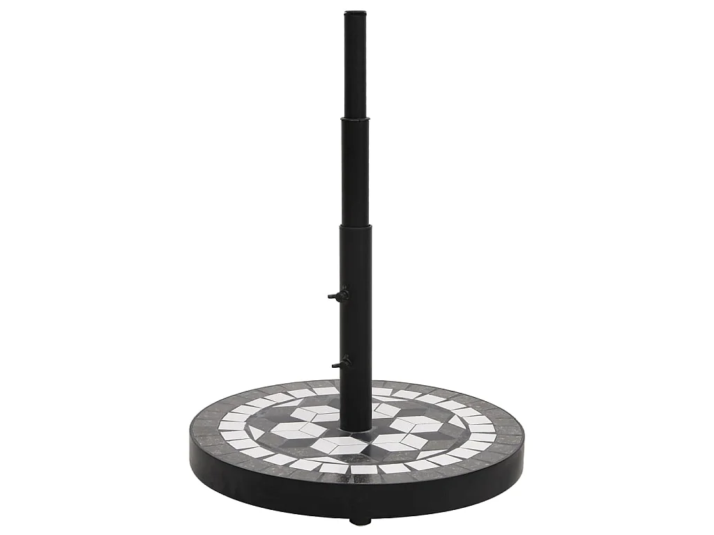 Base de parasol noir et blanc rond 12 kg WVGQ2197