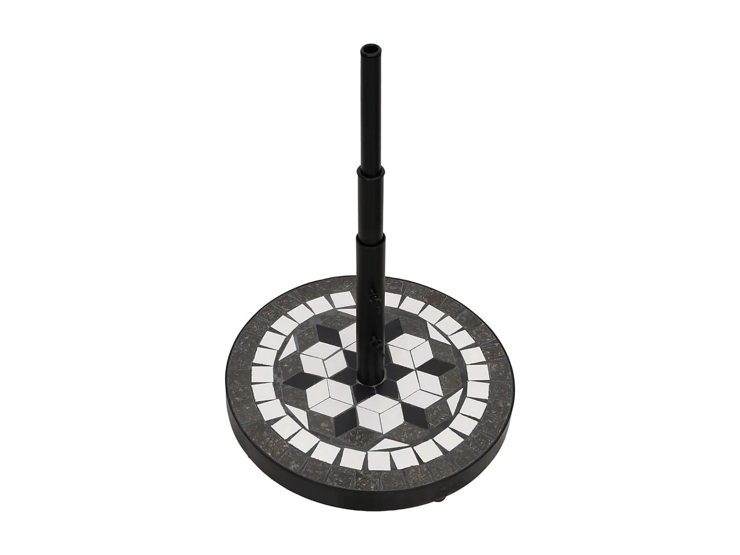 Base de sombrilla redonda negro y blanco 12 kg ES268685