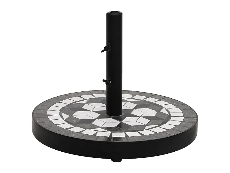 Base p/ guarda-sol redonda 12 kg preto e branco PT854327