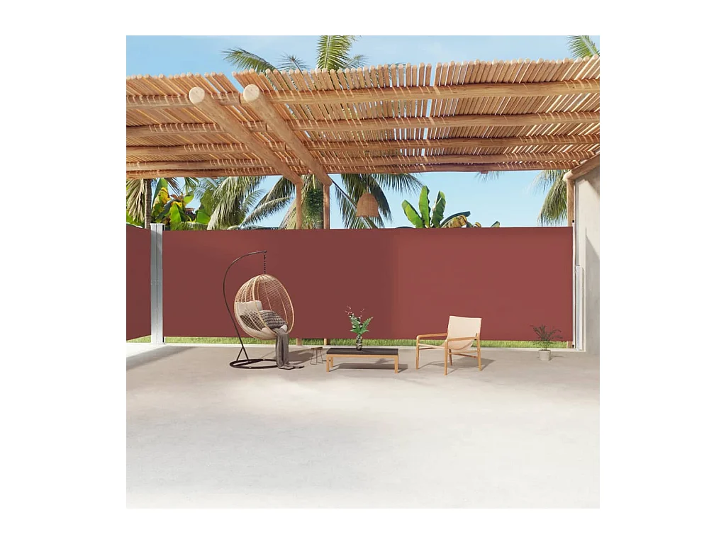 Auvent latéral rétractable Marron 220x1200 cm WVGQ2560