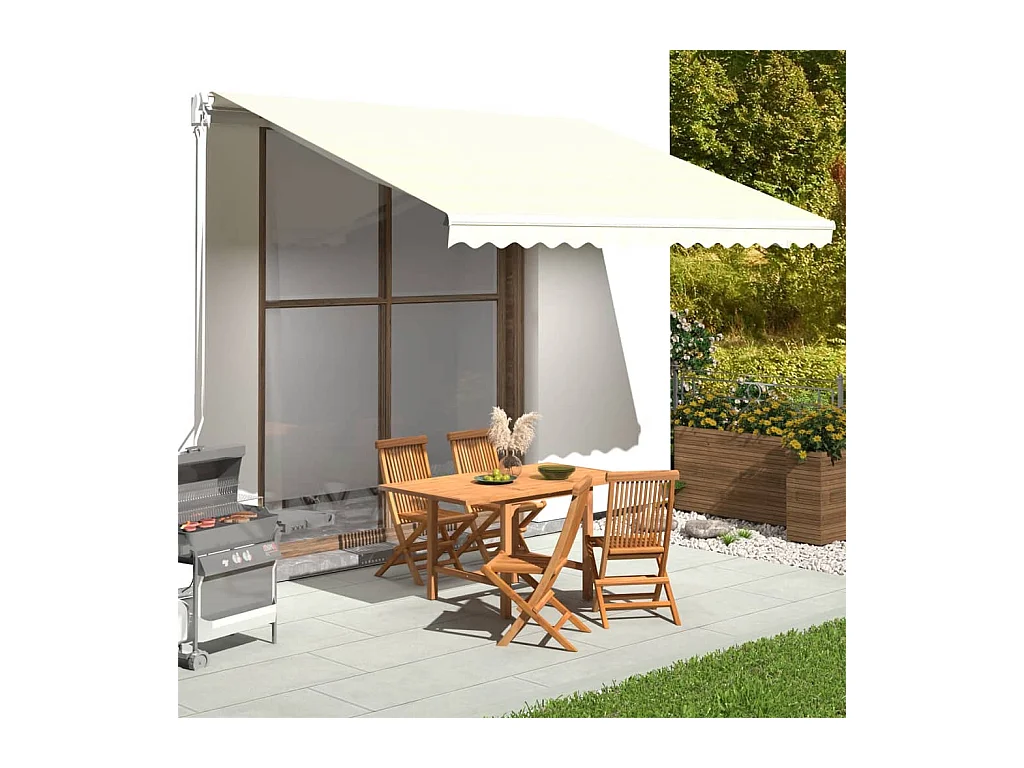 Tissu de remplacement pour auvent Crème 4x3,5 m WVGQ7251