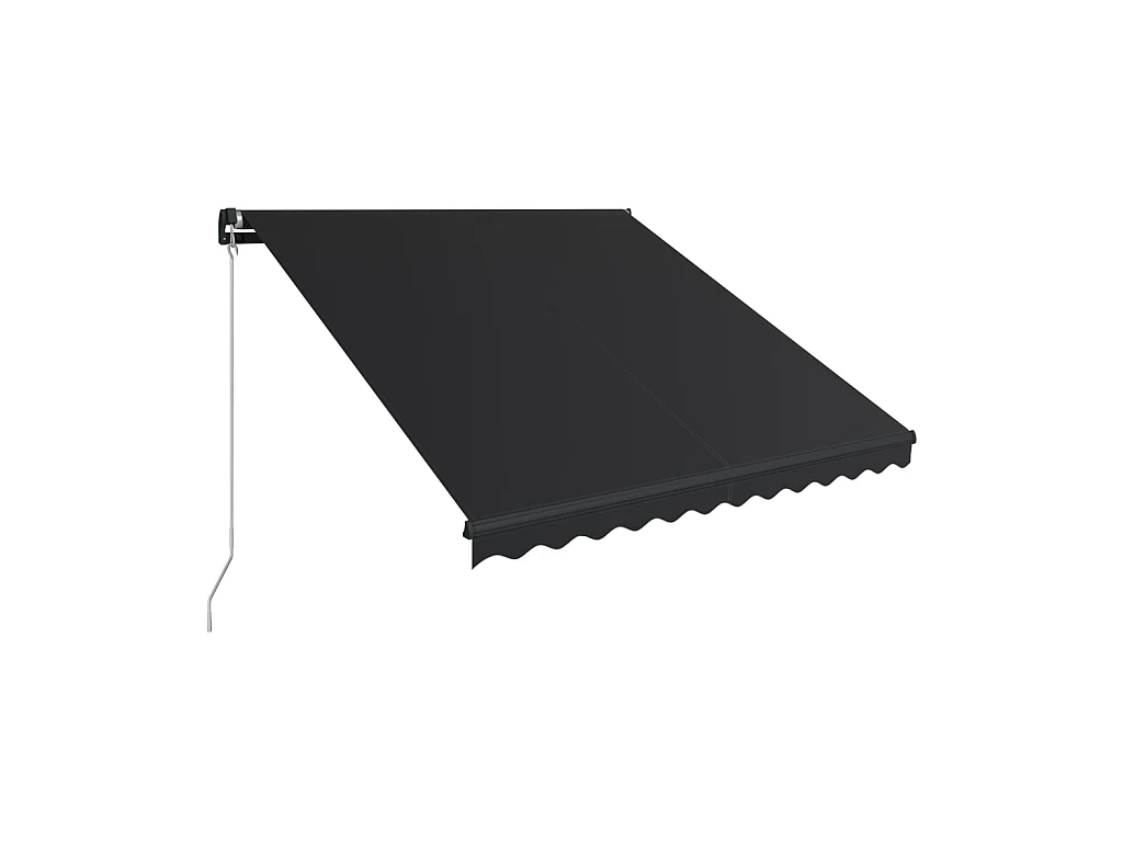 Auvent manuel rétractable avec LED 300x250 cm Anthracite WVGQ2185