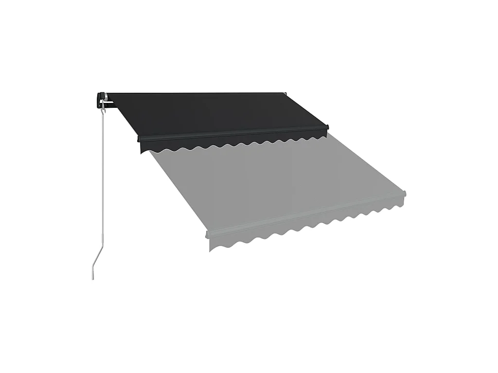 Auvent manuel rétractable avec LED 300x250 cm Anthracite WVGQ2185
