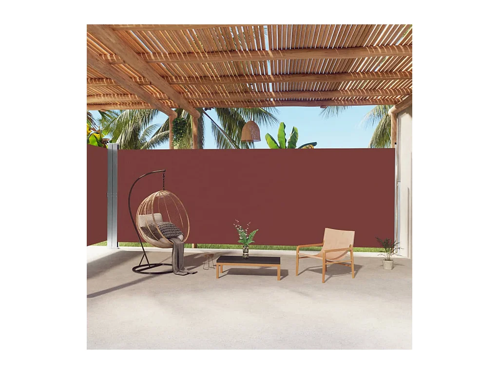 Auvent latéral rétractable Marron 220x1000 cm WVGQ8009
