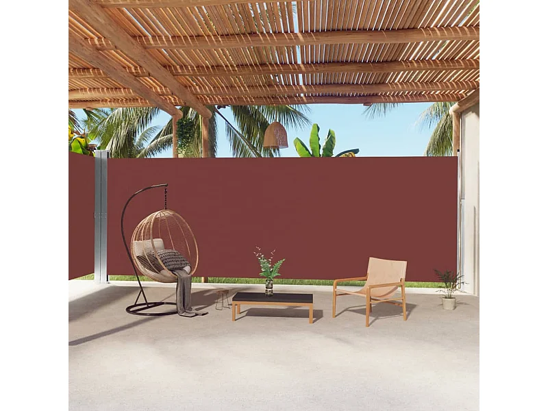 Auvent latéral rétractable Marron 220x1000 cm WVGQ8009