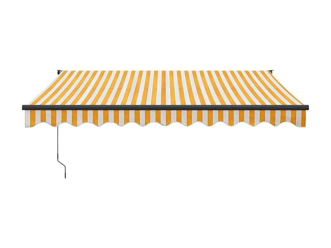 Auvent rétractable automatique jaune et blanc 3,5x2,5 m WVGQ7178