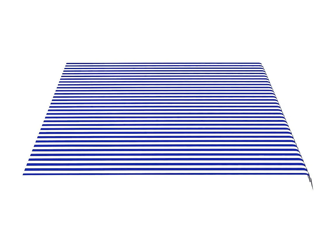 Tissu de remplacement pour auvent Bleu et blanc 5x3,5 m WVGQ6423