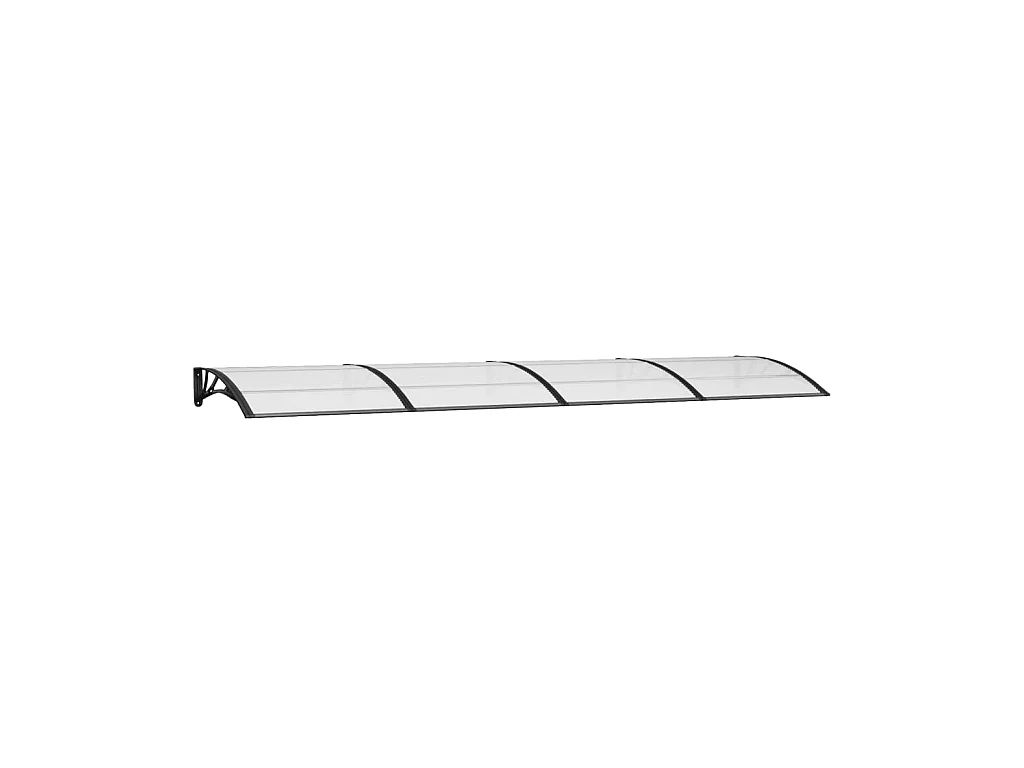 Auvent de porte Noir 400x100 cm Polycarbonate WVGQ3614