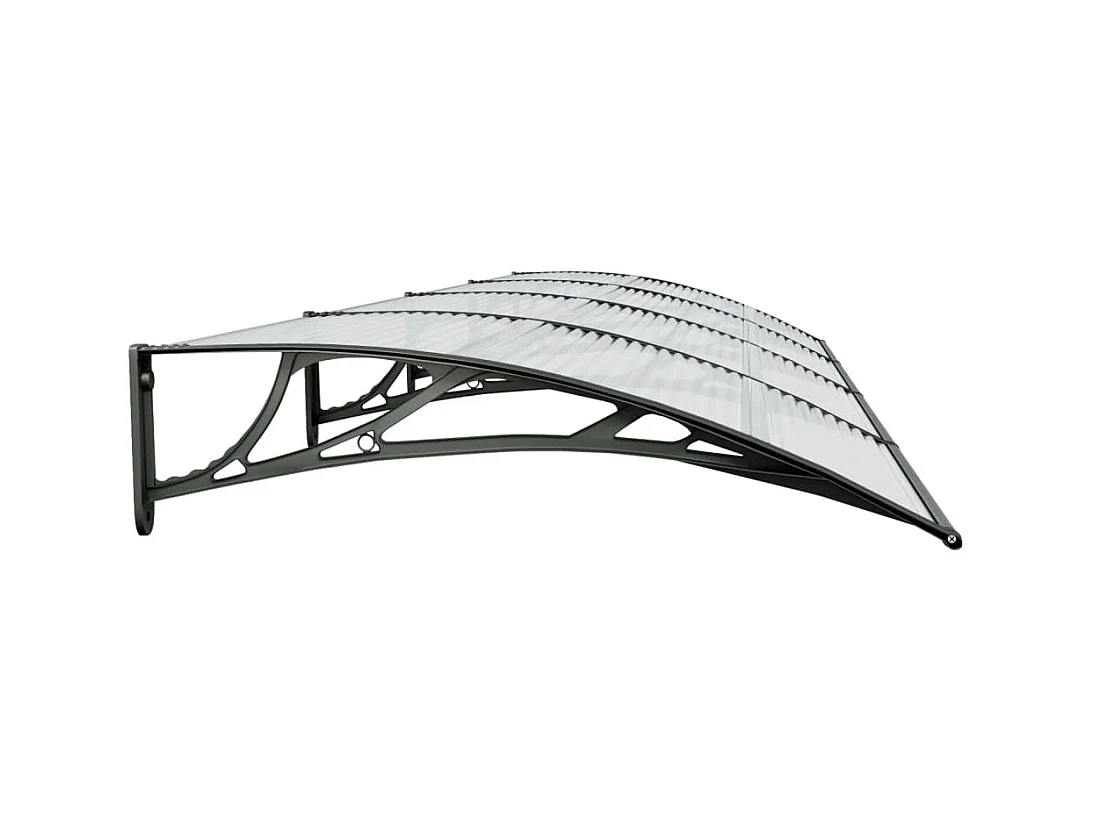 Auvent de porte Noir 400x100 cm Polycarbonate WVGQ3614