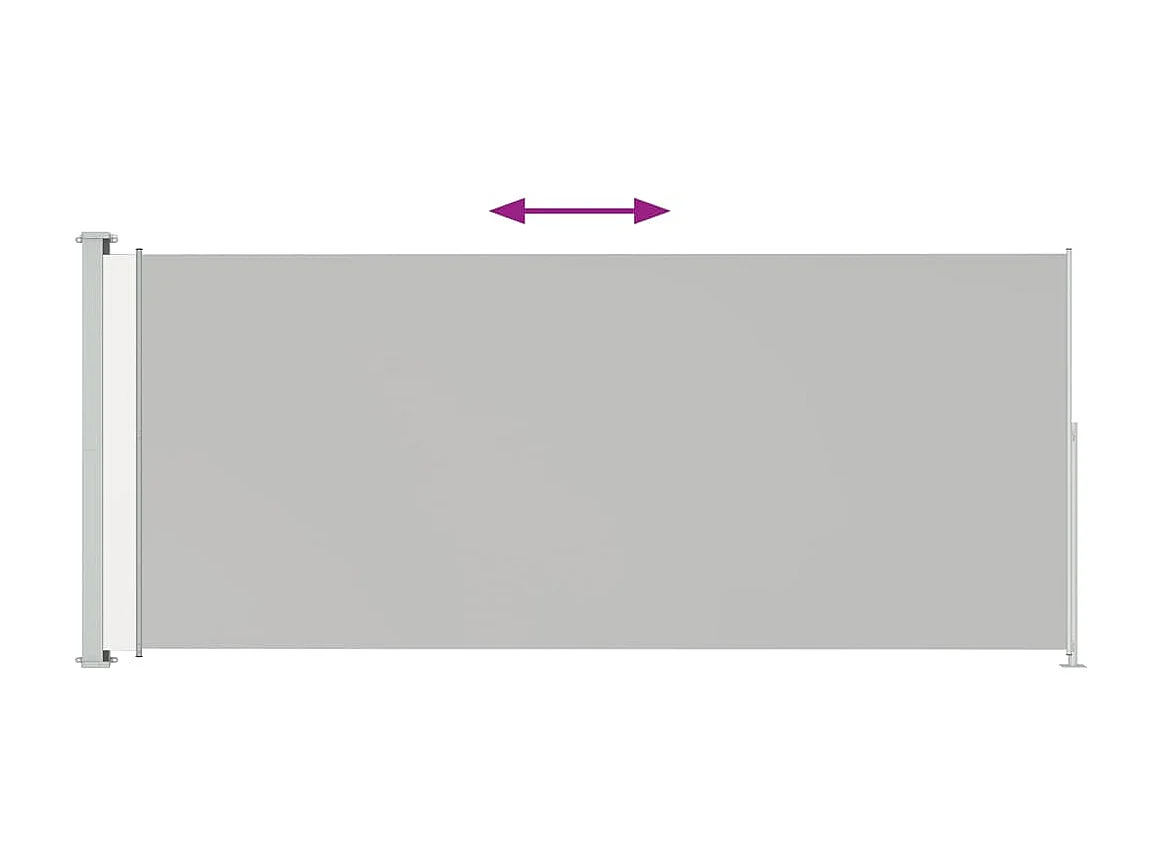 Auvent latéral rétractable de patio 200x500 cm Crème WVGQ3600