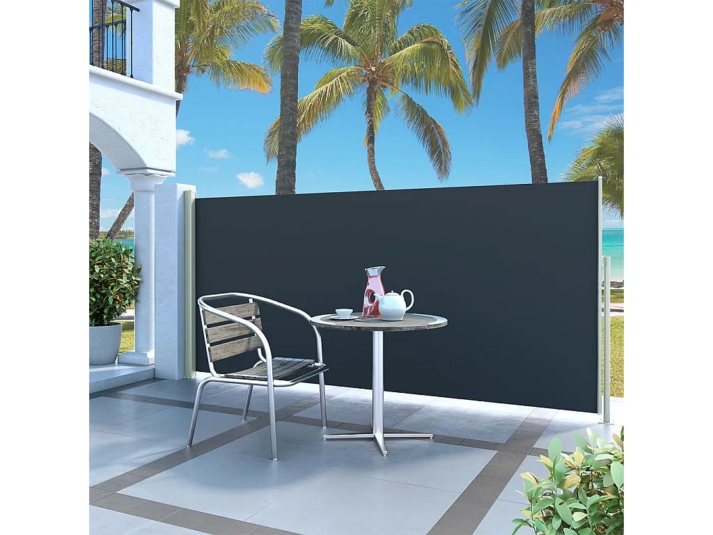 Auvent latéral rétractable 140 x 300 cm Noir WVGQ5365