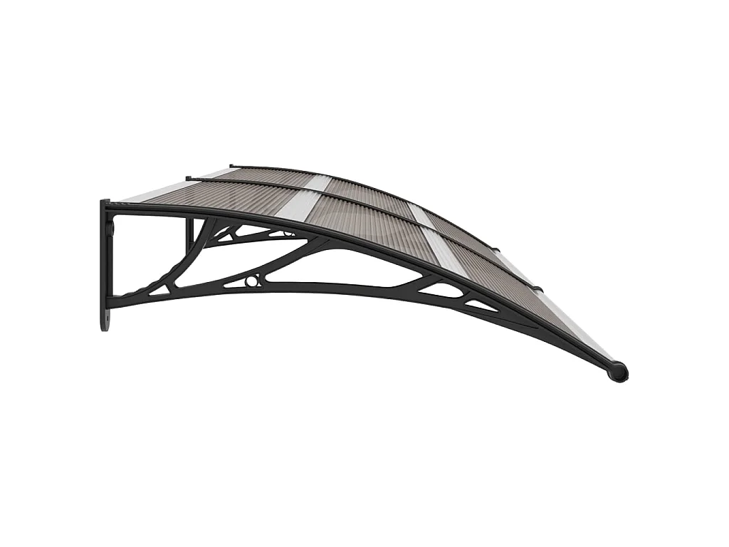 Auvent de porte Noir 240x100 cm PC WVGQ8150