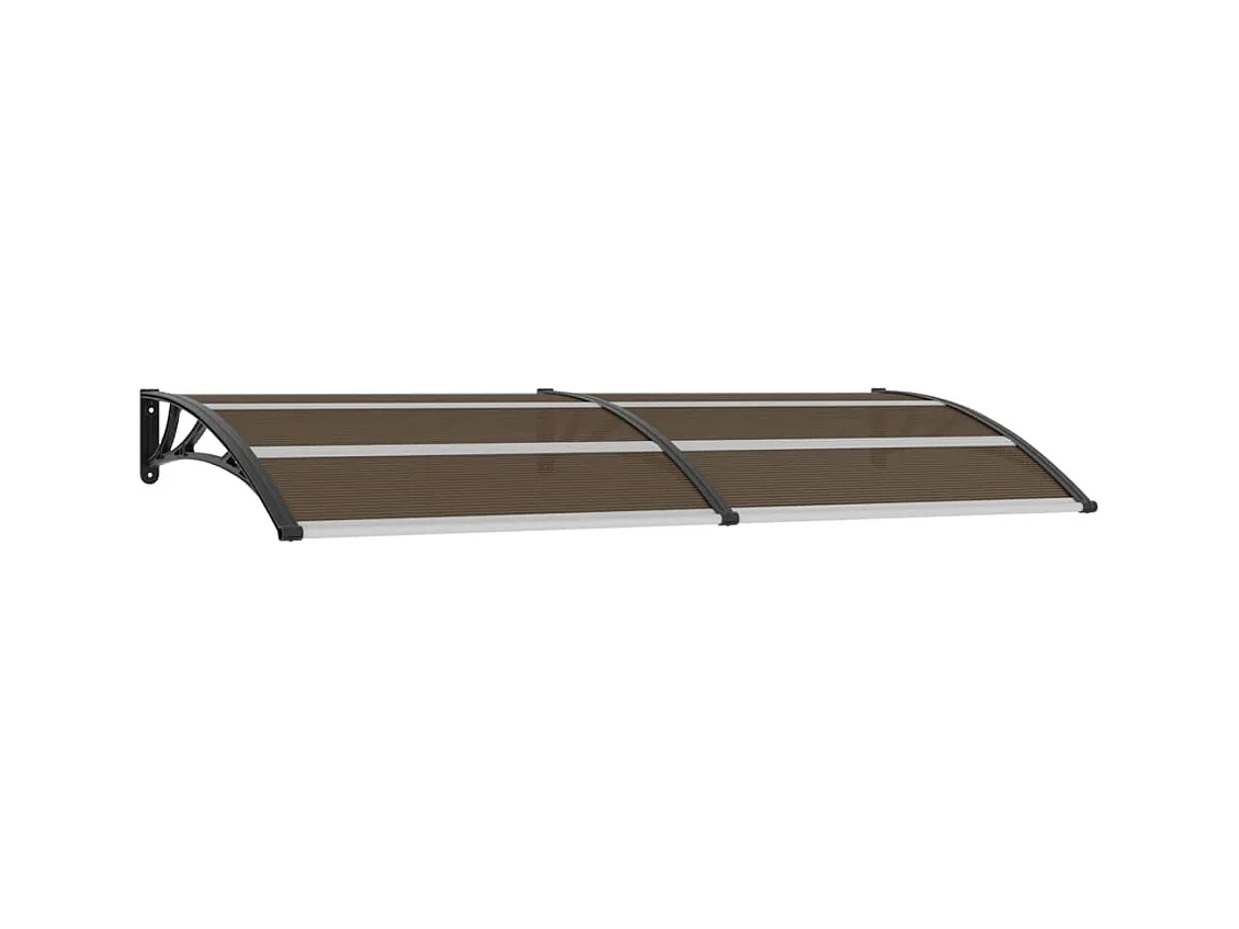 Auvent de porte Noir 240x100 cm PC WVGQ8150
