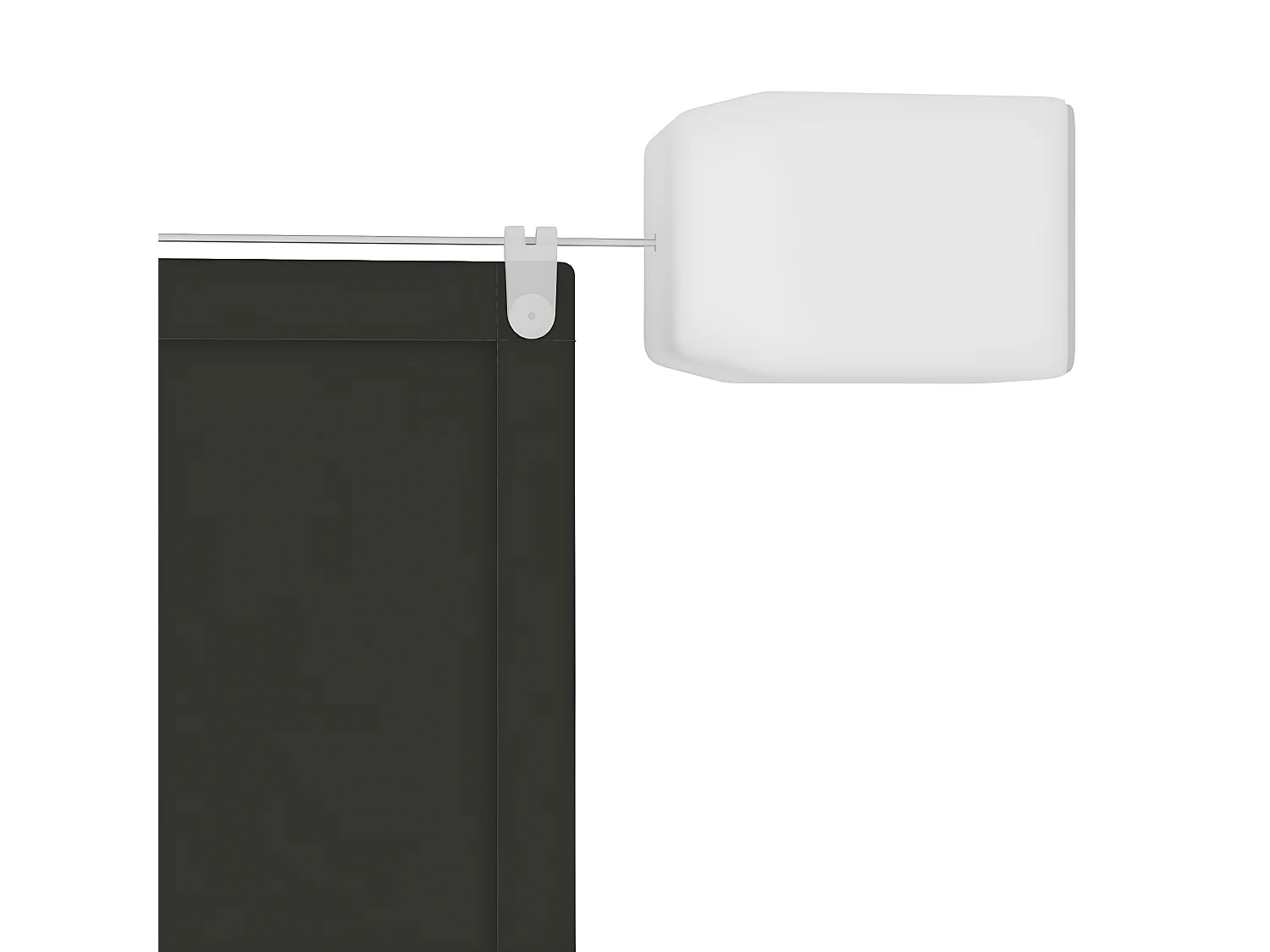 Auvent vertical Anthracite 140x600 cm Tissu oxford WVGQ8549