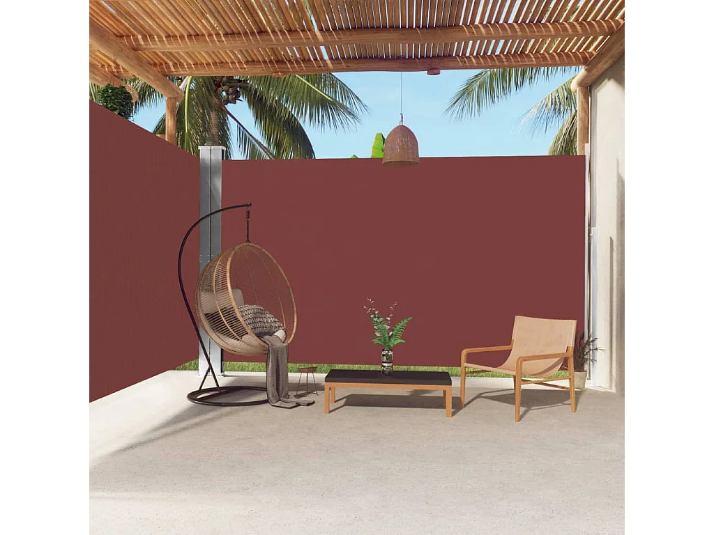 Auvent latéral rétractable Marron 220x600 cm WVGQ4868