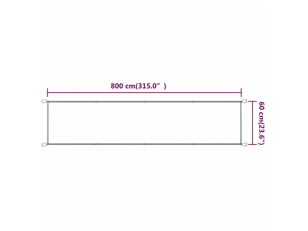 Auvent vertical Bleu 60x800 cm Tissu oxford WVGQ1964