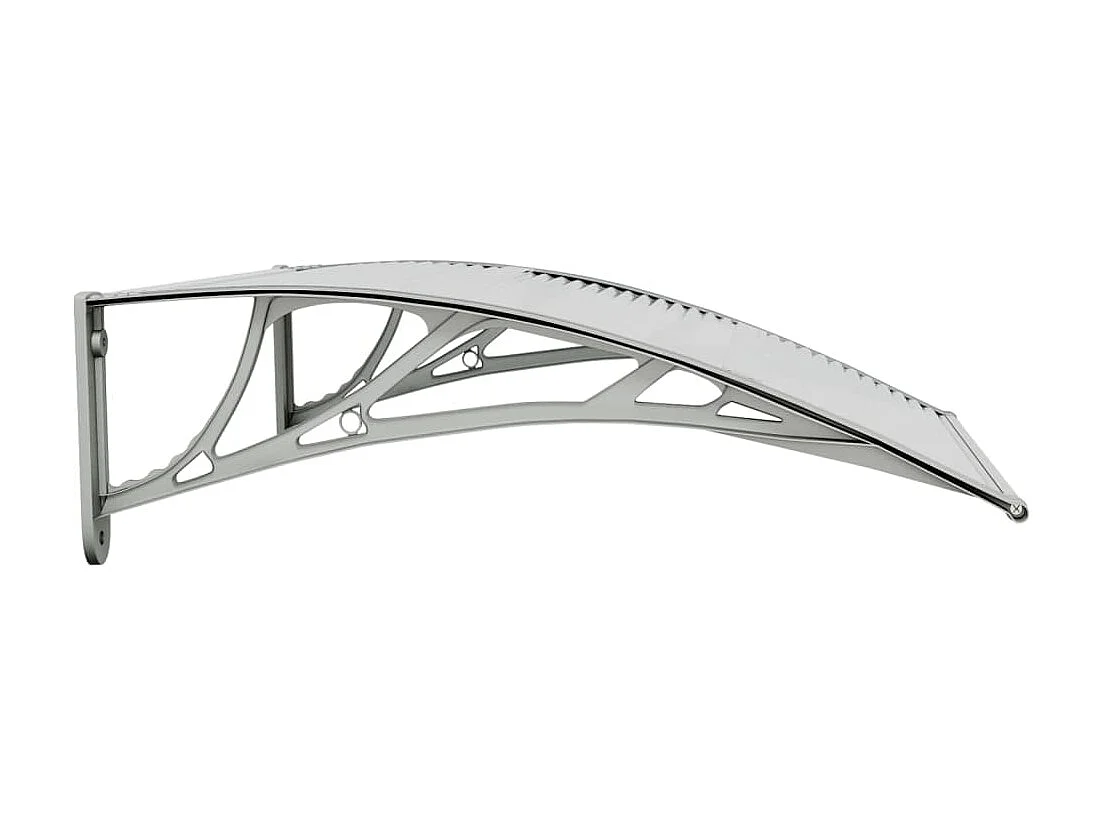 Deurluifel 80x75 cm polycarbonaat grijs en transparant NL941491