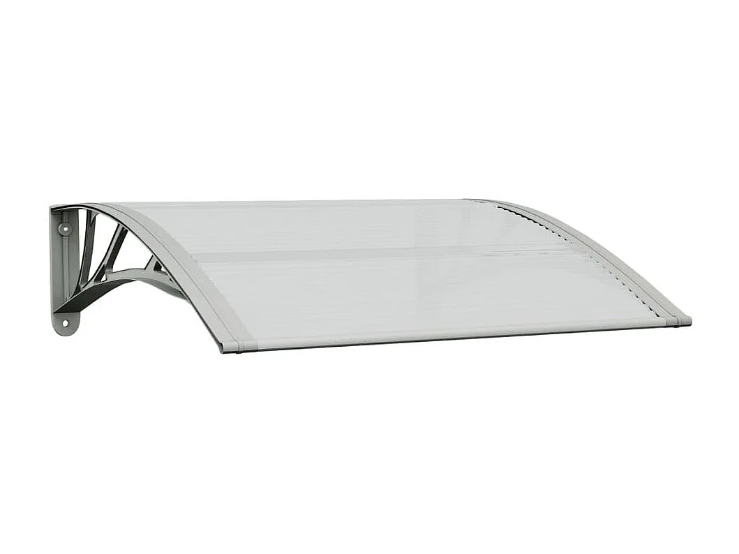 Auvent de porte Gris et transparent 80x80 cm Polycarbonate WVGQ2779