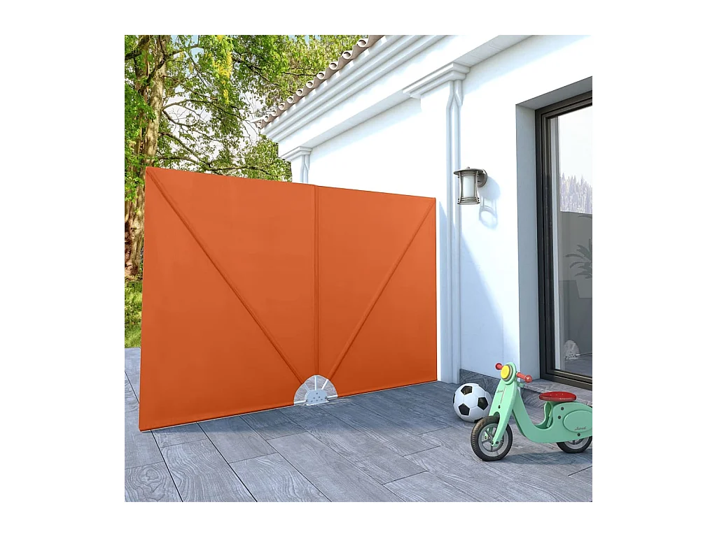 Auvent latéral pliable de terrasse Terre cuite 240 x 160 cm  WVGQ9869