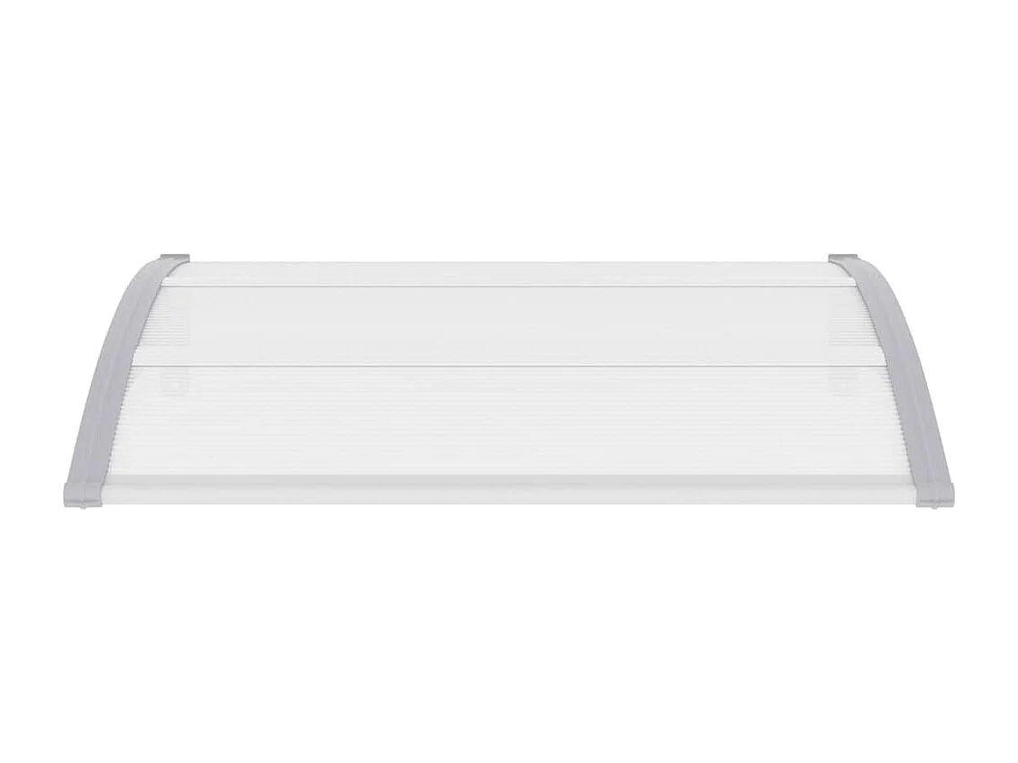 Auvent de porte Gris et transparent 120x80 cm PC  WVGQ4836