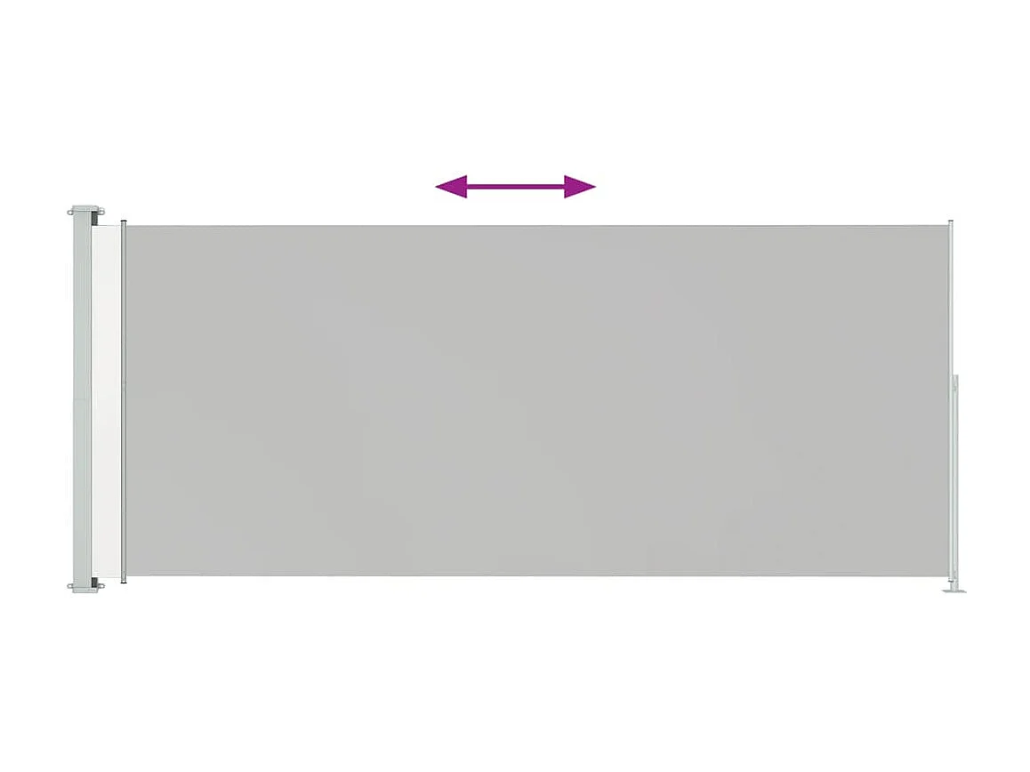 Auvent latéral rétractable de patio 180x500 cm Crème WVGQ4160