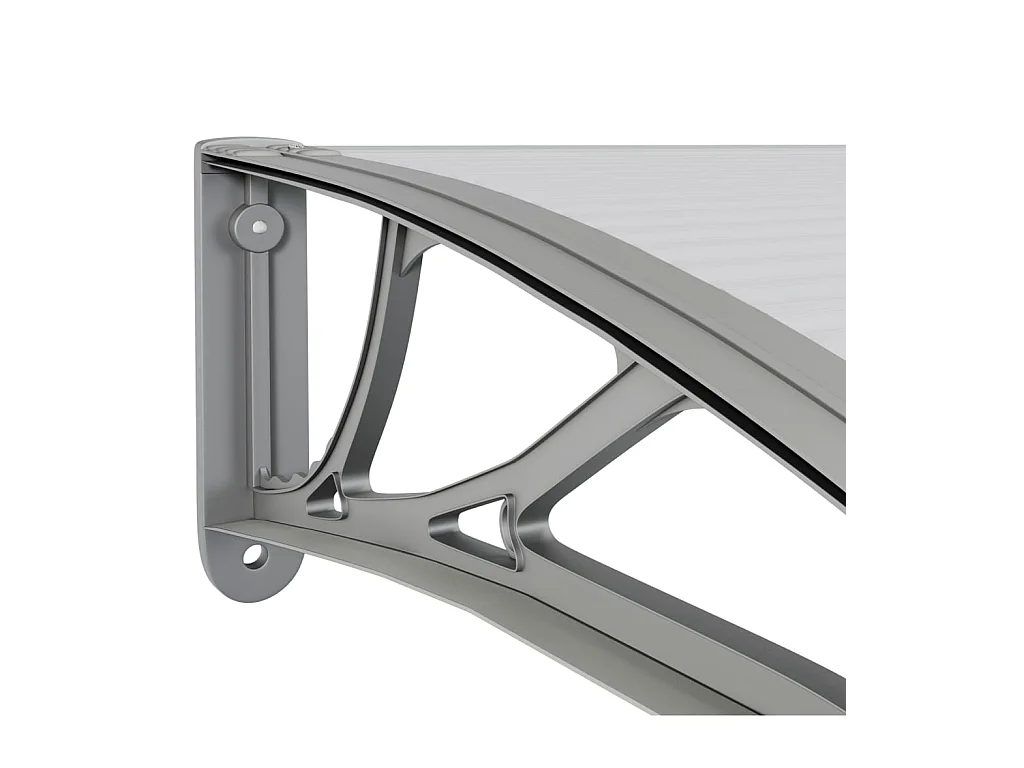 Marquesina de puerta policarbonato gris 300x100 cm ES25738
