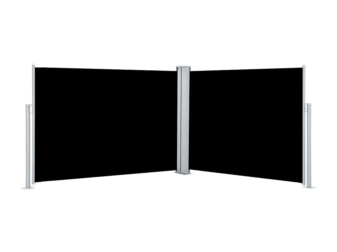 Auvent latéral rétractable Noir 100 x 1000 cm WVGQ6116