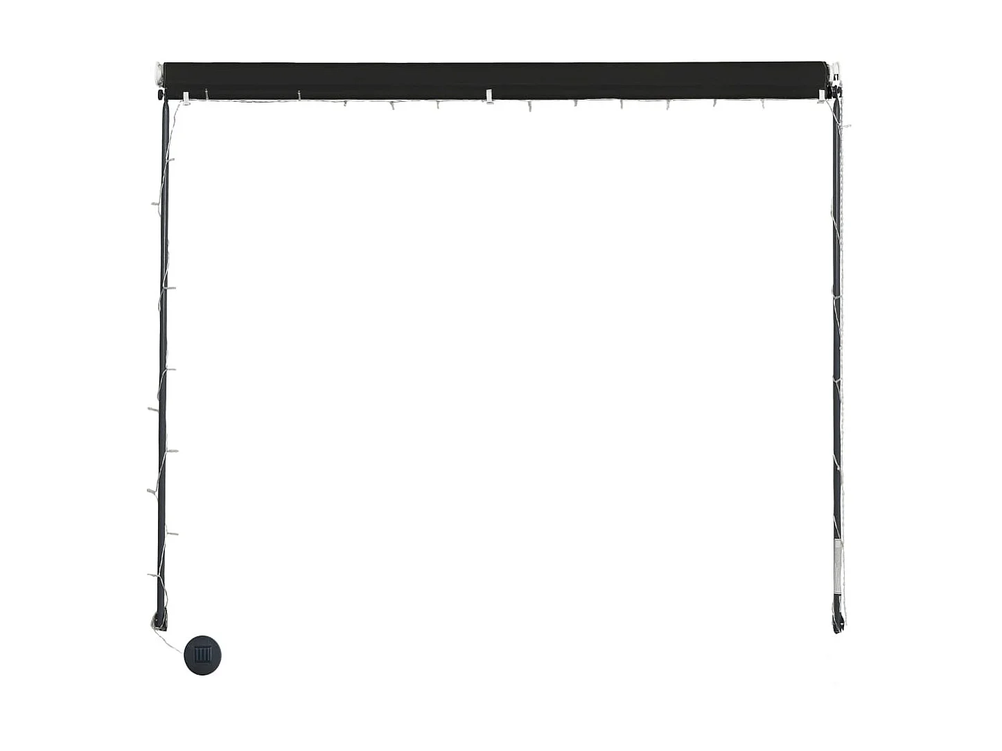 Auvent rétractable avec LED 300x150 cm Anthracite WVGQ8077