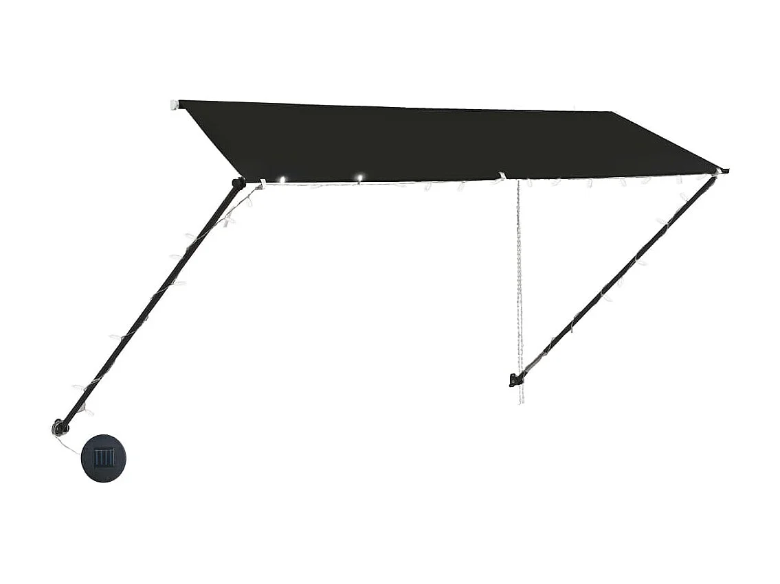 Luifel uittrekbaar met LED 300x150 cm antraciet NL877007