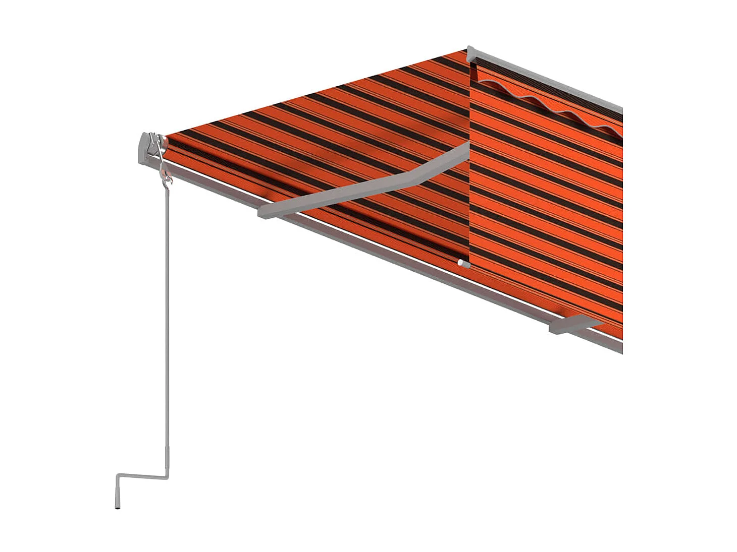 Auvent manuel rétractable avec store 4x3 m Orange et marron WVGQ3710