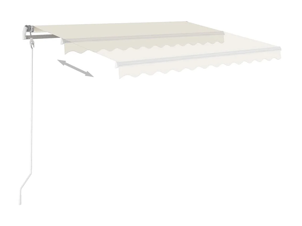 Auvent rétractable automatique 350x250 cm Crème WVGQ6899