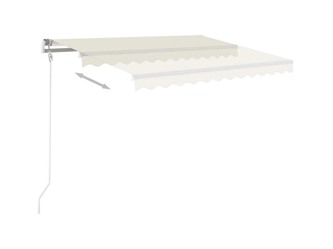 Auvent rétractable automatique 350x250 cm Crème WVGQ6899