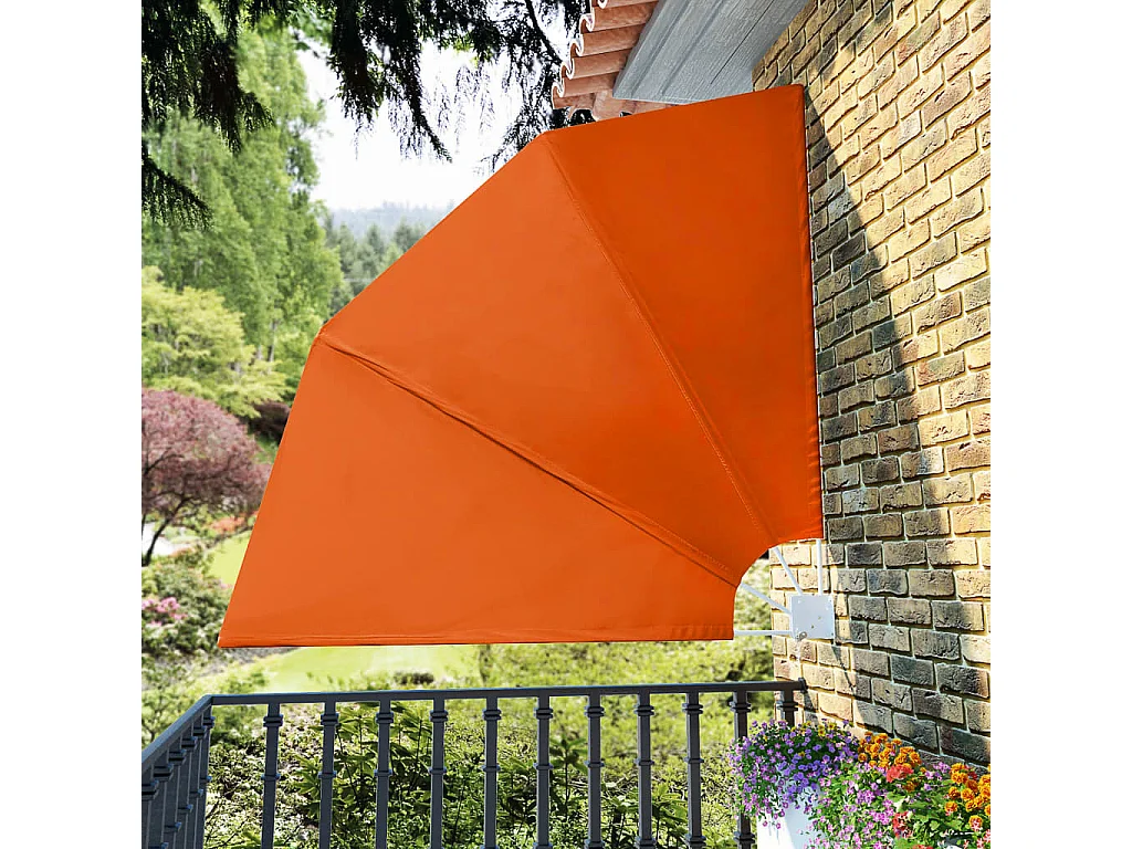 Toldo lateral plegable de balcón color terracota 210x210 cm ES98686