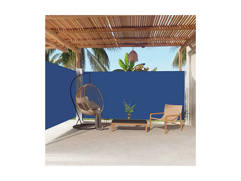Toldo lateral retráctil azul 180x600 cm ES19446