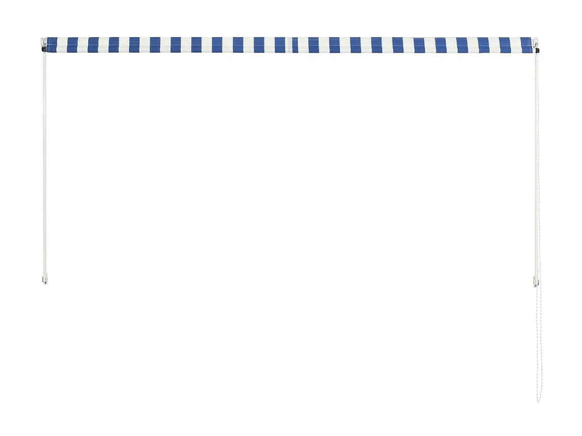 Luifel uittrekbaar 250x150 cm blauw en wit NL983323