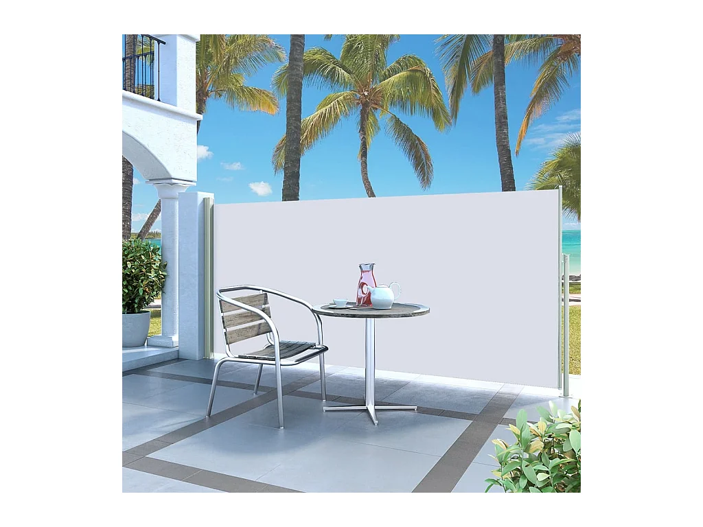 Auvent latéral rétractable 140 x 300 cm Blanc cassé WVGQ9583
