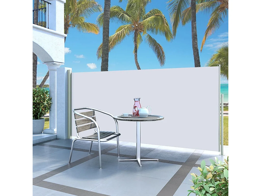 Auvent latéral rétractable 140 x 300 cm Blanc cassé WVGQ9583