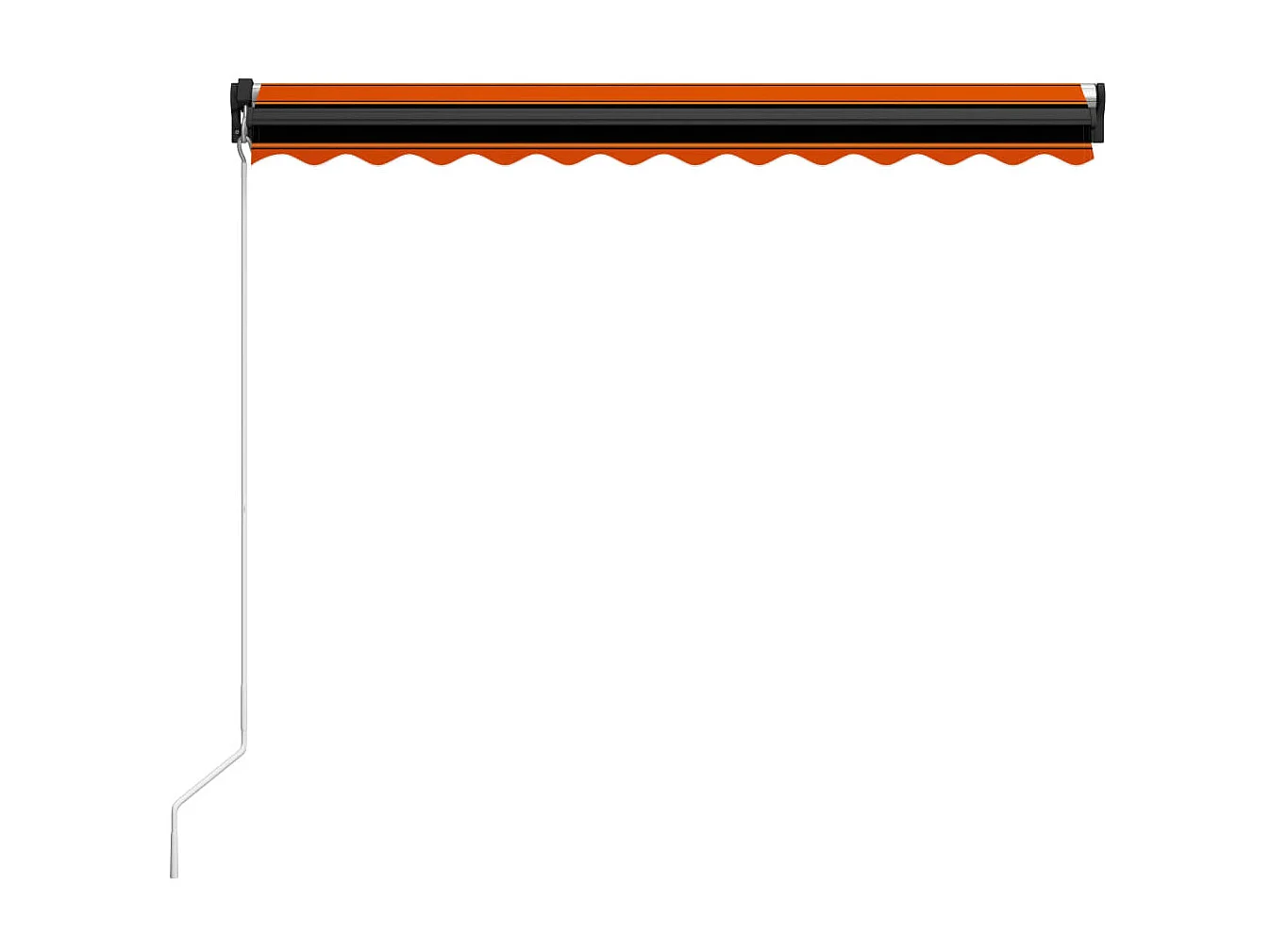 Toldo retráctil manual con LED naranja y marrón 300x250 cm ES59596