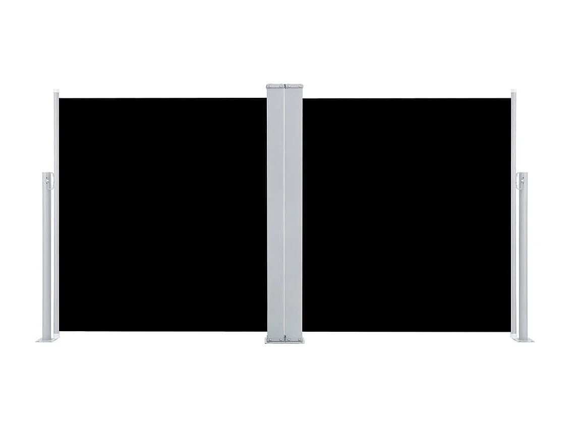 Toldo lateral retráctil negro 120x600 cm ES50009